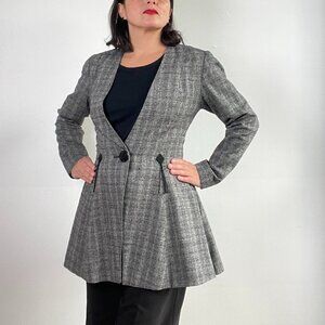 Vintage Early 90's Flare Blazer with Shoulder Pads - Size S